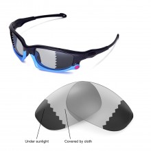 Walleva Transition/Photochromic Polarized Replacement Lenses for Oakley Split Jacket (OO9099 Series) Sunglasses